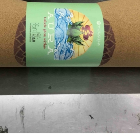 - Yoloha Cork Aura Yoga Mat Chakras Moisture Resistant - Picture 3 of 3